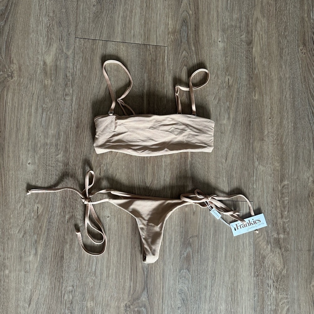 Frankie's Bikinis Ribbed Tan Set